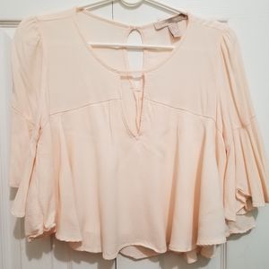 Cropped Ruffle Blouse